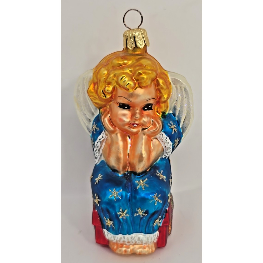 Marvelous Vintage 1997 Lil Miss Angel Christopher Radko Christmas Ornament U33AT